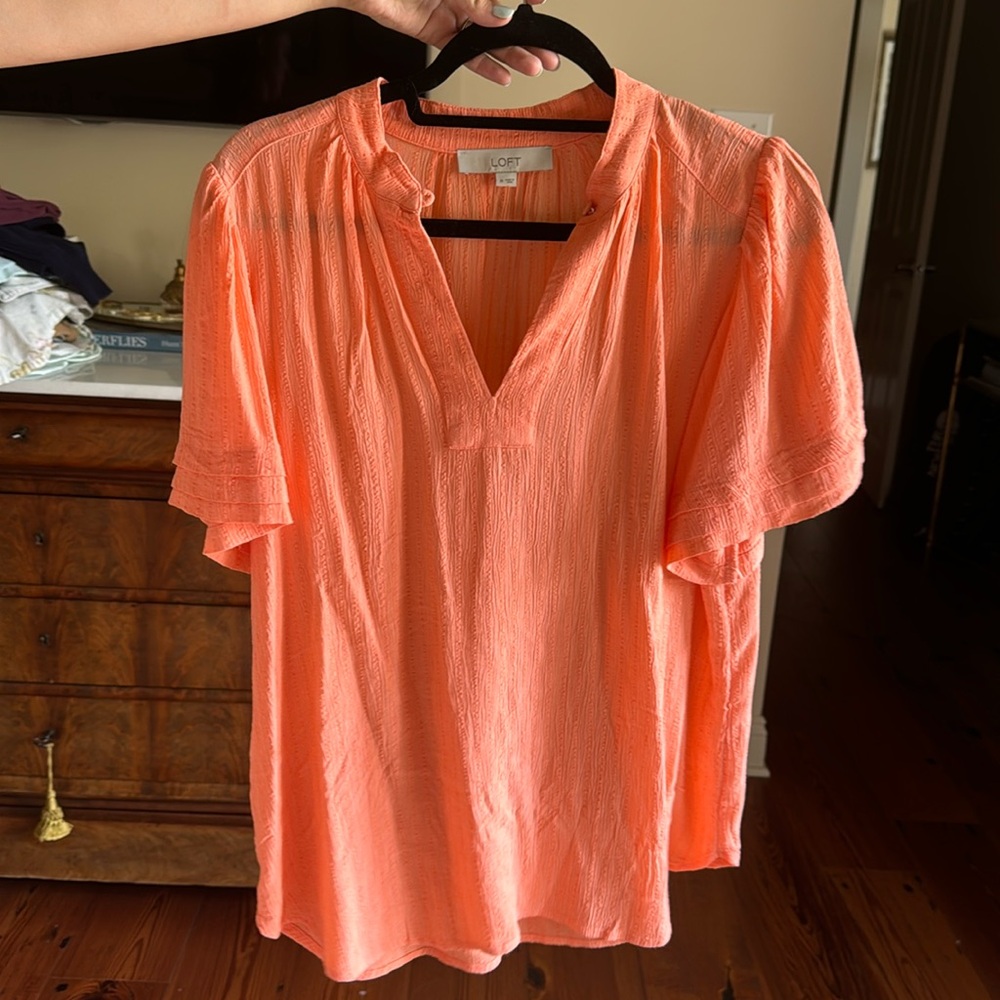 The loft, coral blouse size medium
